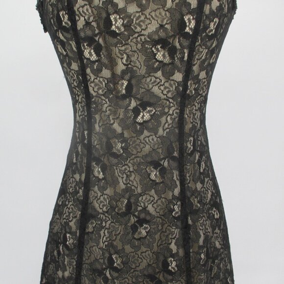 Vintage 90s Lace Maxi Dress Gown Jump XXS - Picture 9 of 14